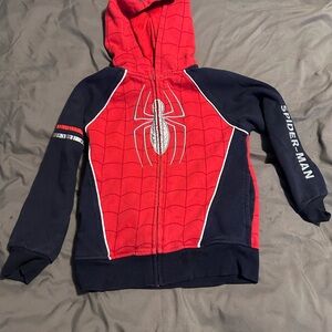 Spiderman Red and Navy Kids Hoodie